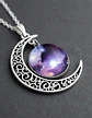 Collar Cadena Gargantilla Mujer Media Luna Galaxia Nebulosa - Miniatura 32