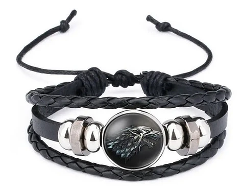 Pulsera Brazalete Manilla Cuero Game Of Thrones Hombre Mujer
