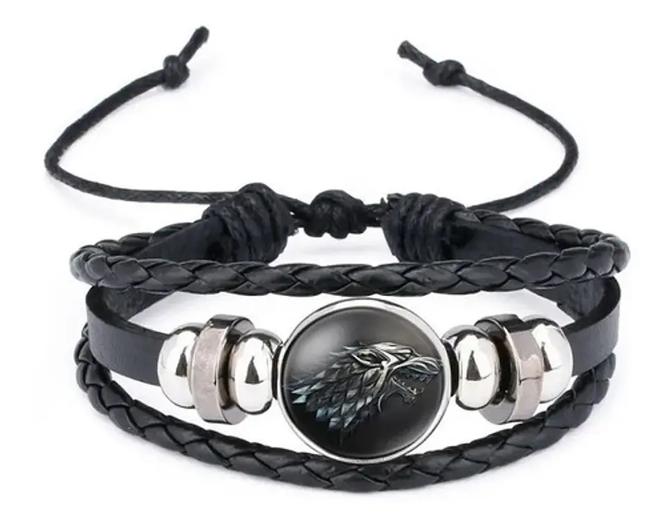 Pulsera Brazalete Manilla Cuero Game Of Thrones Hombre Mujer 1