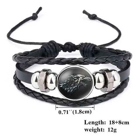 Pulsera Brazalete Manilla Cuero Game Of Thrones Hombre Mujer