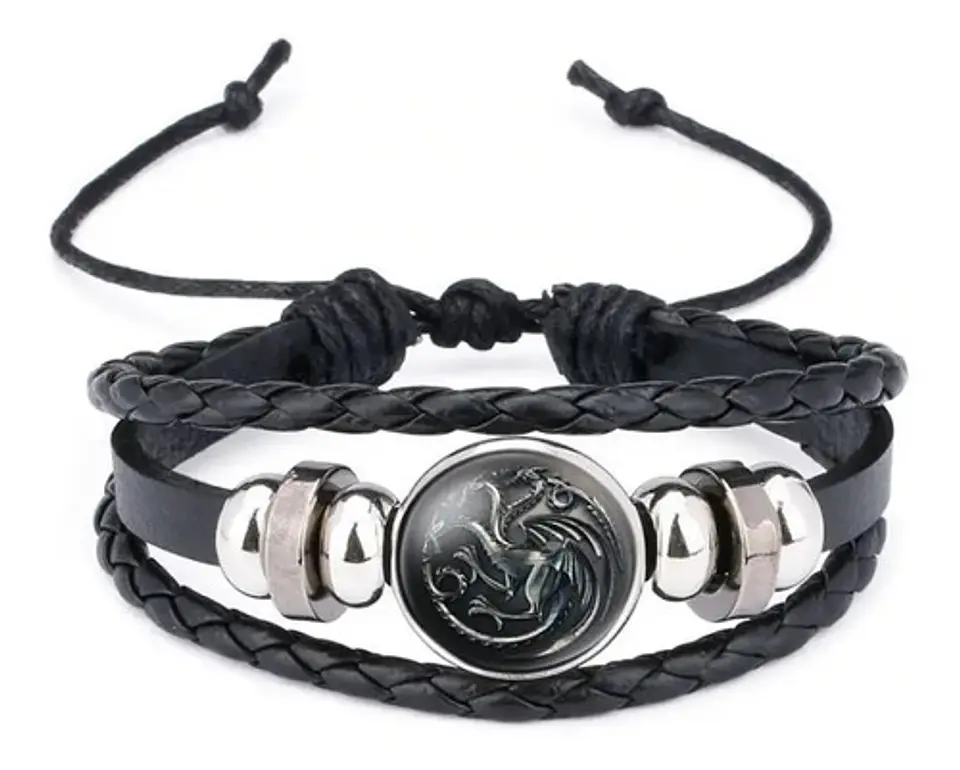 Pulsera Brazalete Manilla Cuero Game Of Thrones Hombre Mujer 4