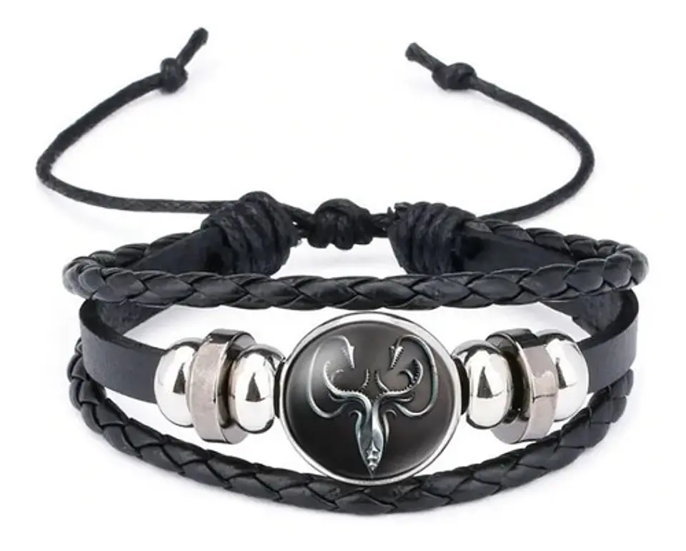Pulsera Brazalete Manilla Cuero Game Of Thrones Hombre Mujer 7