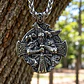 Collar Vikingo En Acero Para Hombres Dije Odín Nórdico - Miniatura 3