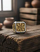 Anillo Valknut Color Oro Vegvisir Yggdrasi Vikingo Hombre - Miniatura 5