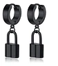 Aretes Pendientes Candado Color Oro Minimalista Hombre Mujer - Miniatura 11