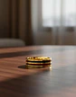 Anillo Argolla Color Oro Clásico Banda Doble Linea Hombre - Miniatura 5