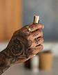 Anillo Argolla Color Oro Clásico Banda Doble Linea Hombre - Miniatura 6