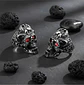 Anillo Color Plata Gótico Cráneo Skull Calavera Acero Hombre - Miniatura 7
