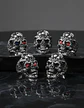Anillo Color Plata Gótico Cráneo Skull Calavera Acero Hombre - Miniatura 9