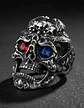 Anillo Color Plata Gótico Cráneo Skull Calavera Acero Hombre - Miniatura 10