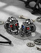 Anillo Color Plata Gótico Cráneo Skull Calavera Acero Hombre - Miniatura 14