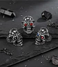 Anillo Color Plata Gótico Cráneo Skull Calavera Acero Hombre - Miniatura 16
