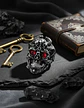 Anillo Color Plata Gótico Cráneo Skull Calavera Acero Hombre - Miniatura 17