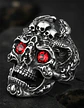 Anillo Color Plata Gótico Cráneo Skull Calavera Acero Hombre - Miniatura 19