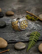 Anillo Acero Color Oro Vegvisir Yggdrasi Vikingo Para Hombre - Miniatura 6