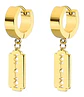 Aretes Pendientes Candado Color Oro Minimalista Hombre Mujer - Miniatura 1