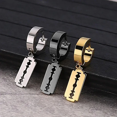 Aretes Pendientes Candado Color Oro Minimalista Hombre Mujer