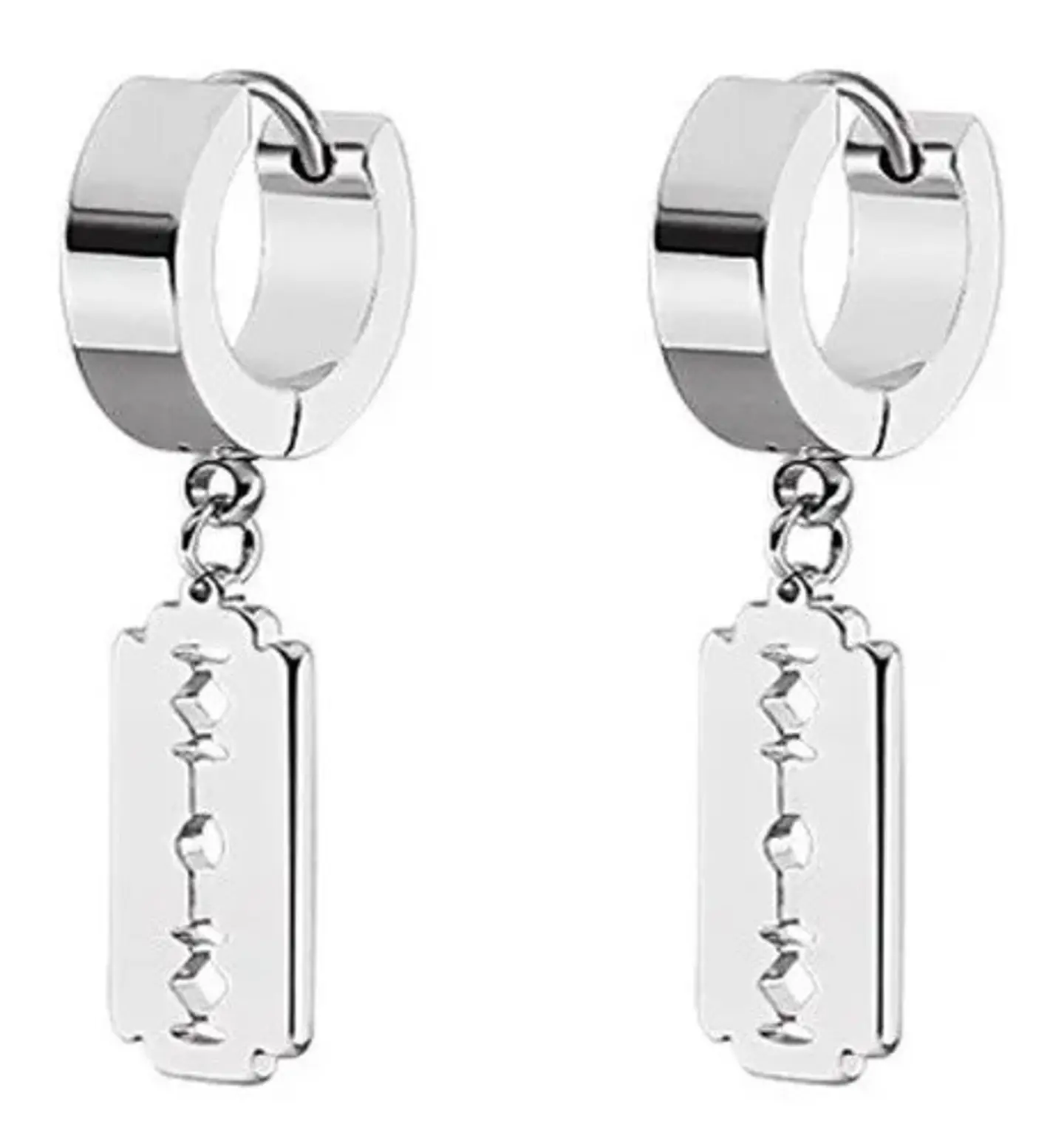 Aretes Pendientes Candado Color Oro Minimalista Hombre Mujer 3