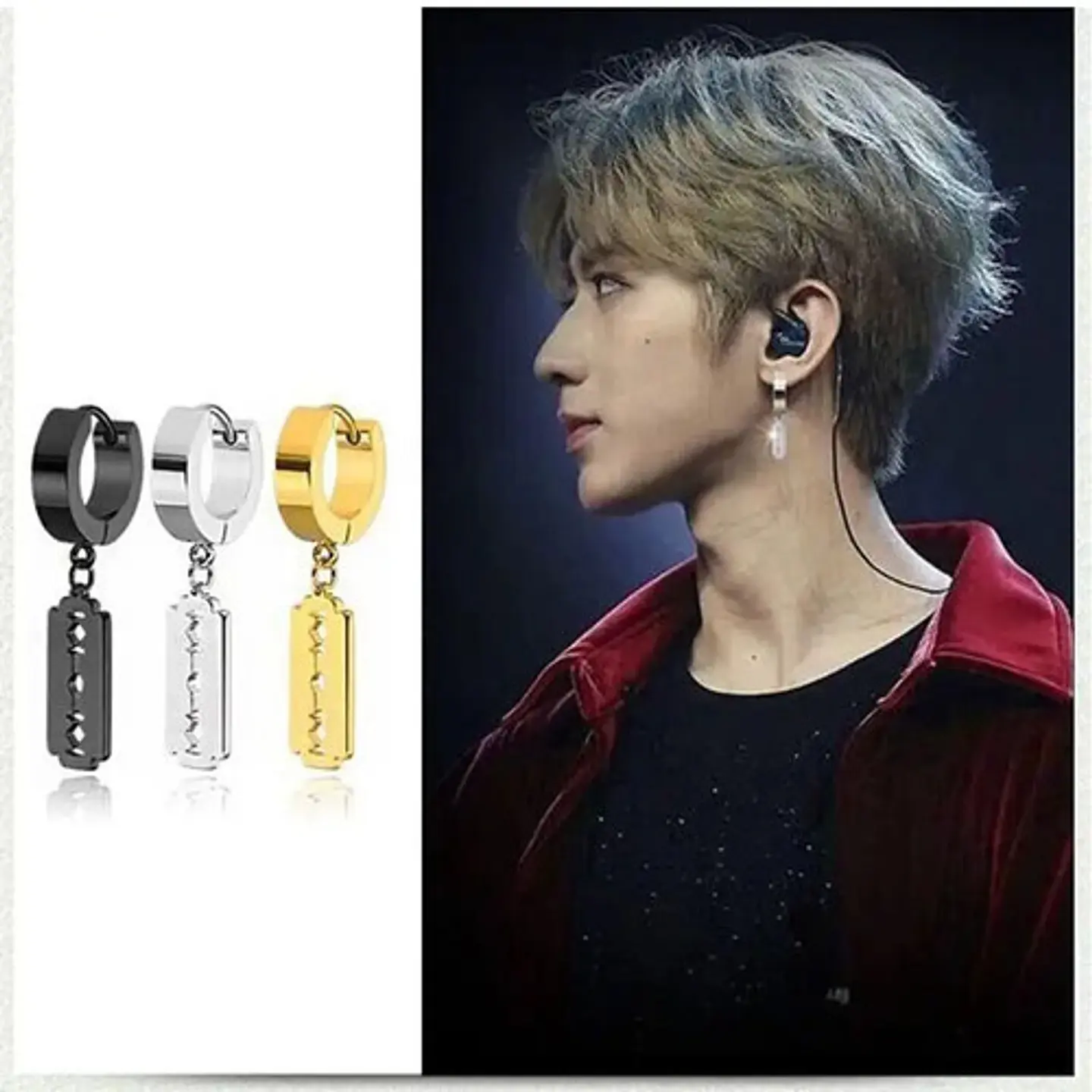 Aretes Pendientes Candado Color Oro Minimalista Hombre Mujer 4