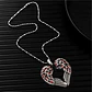 Collar Dije Corazon Alas De Acero Color Plata Hombre Y Mujer - Miniatura 2