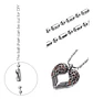 Collar Dije Corazon Alas De Acero Color Plata Hombre Y Mujer - Miniatura 4