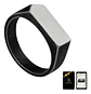 Anillo Color Plata Polaco Acero Inoxidable Industrial Hombre - Miniatura 1