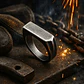 Anillo Color Plata Polaco Acero Inoxidable Industrial Hombre - Miniatura 4