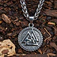 Collar Vikingo En Acero Hombre Y Mujer Dije Pequeño Valknut - Miniatura 9