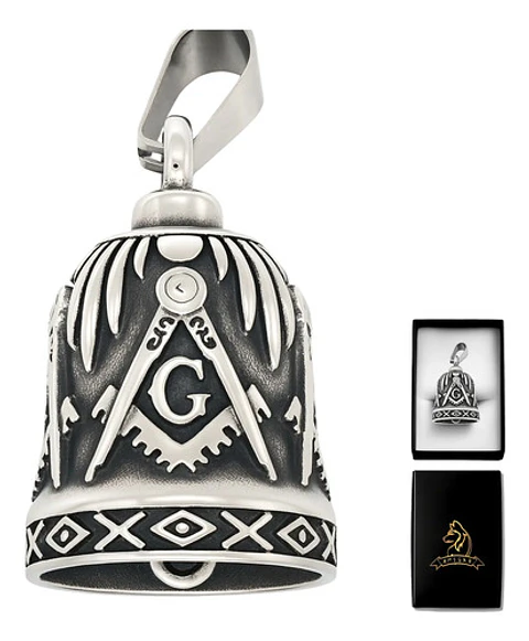 Dije Colgante Campana Mason Ritual Acero Inoxidable Hombre
