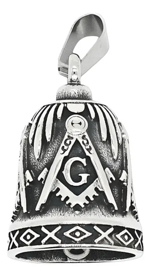 Dije Colgante Campana Mason Ritual Acero Inoxidable Hombre