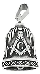 Dije Colgante Campana Mason Ritual Acero Inoxidable Hombre - Miniatura 2