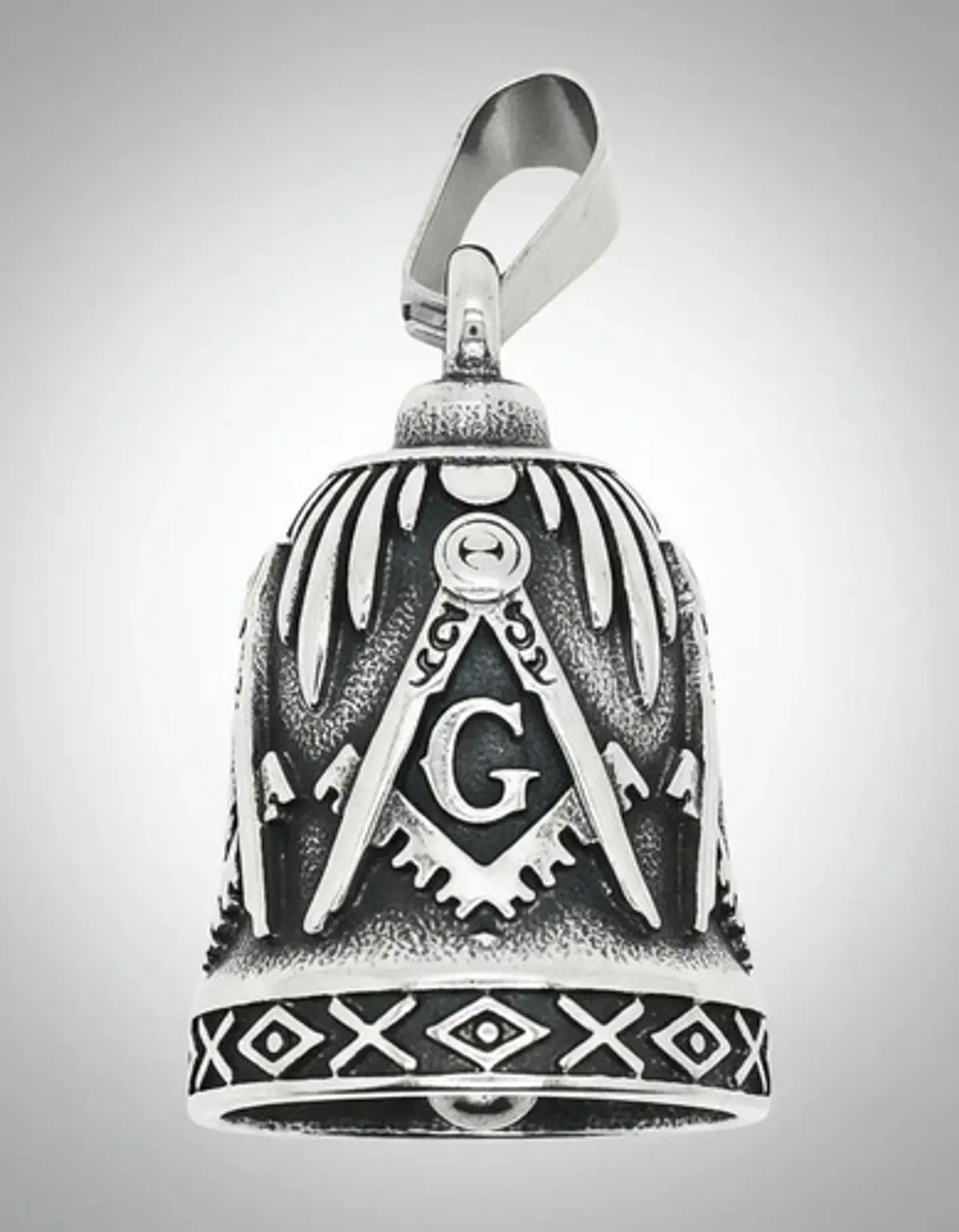 Dije Colgante Campana Mason Ritual Acero Inoxidable Hombre 7