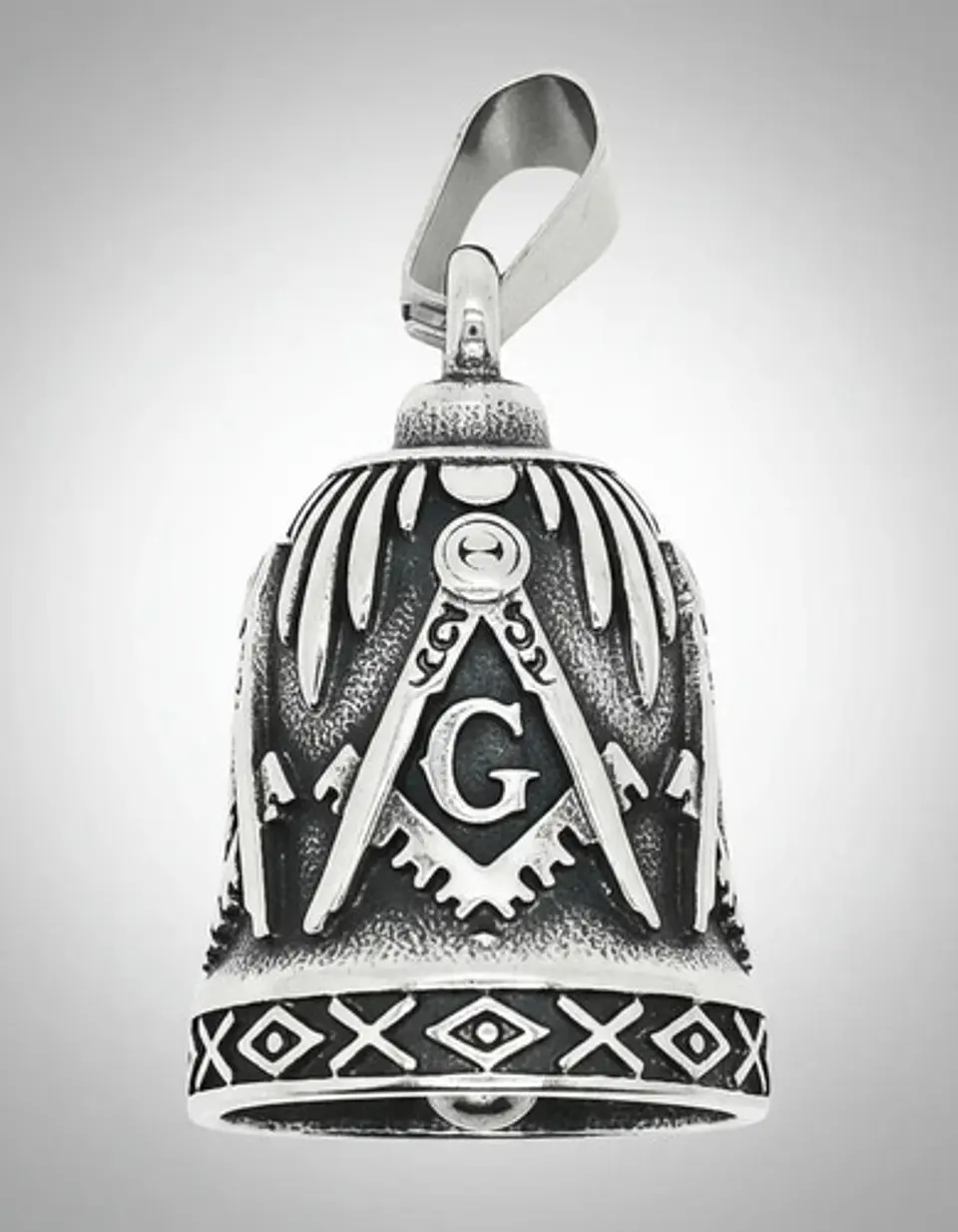 Dije Colgante Campana Mason Ritual Acero Inoxidable Hombre 7