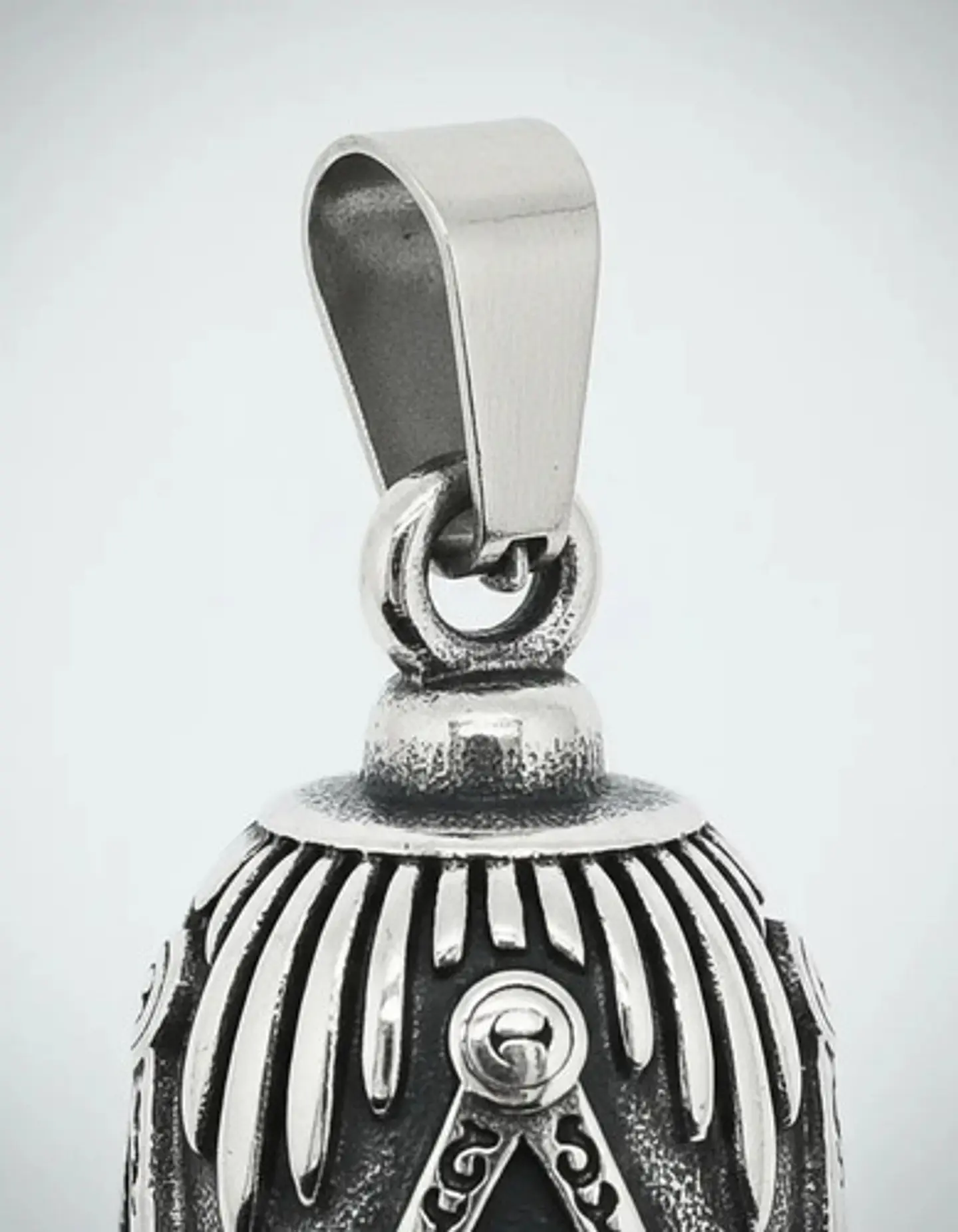 Dije Colgante Campana Mason Ritual Acero Inoxidable Hombre 8