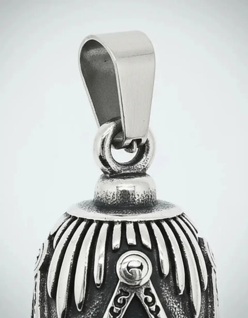 Dije Colgante Campana Mason Ritual Acero Inoxidable Hombre 8