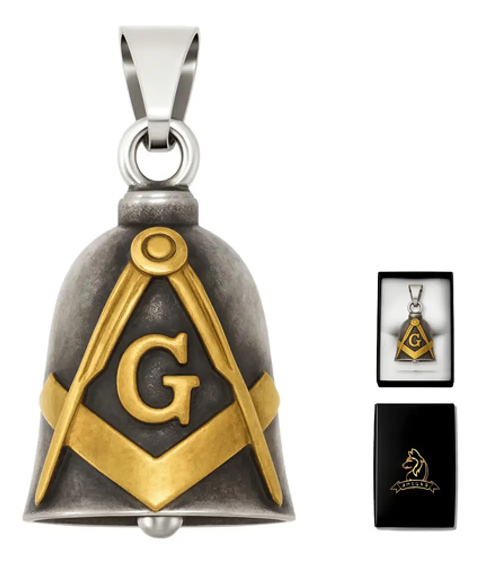 Dije Colgante Campana Mason Ritual Acero Inoxidable Hombre 11