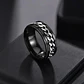 Anillo Argolla Cadena Color Negro Suerte Titanio Hombre Moda - Miniatura 11