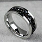 Anillo Argolla Cadena Color Negro Suerte Titanio Hombre Moda - Miniatura 16