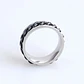 Anillo Argolla Cadena Color Negro Suerte Titanio Hombre Moda - Miniatura 18