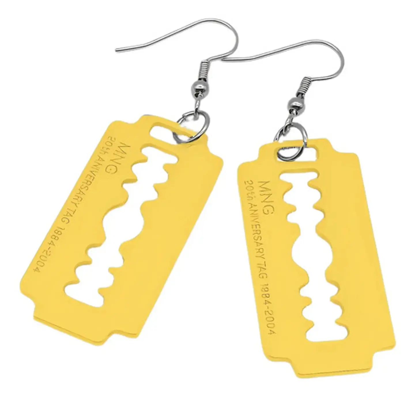 Aretes Pendientes Cuchilla Minora Hoja Afeitar Hombre Mujer 1