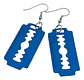 Aretes Pendientes Cuchilla Minora Hoja Afeitar Hombre Mujer - Miniatura 7