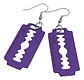 Aretes Pendientes Cuchilla Minora Hoja Afeitar Hombre Mujer - Miniatura 17