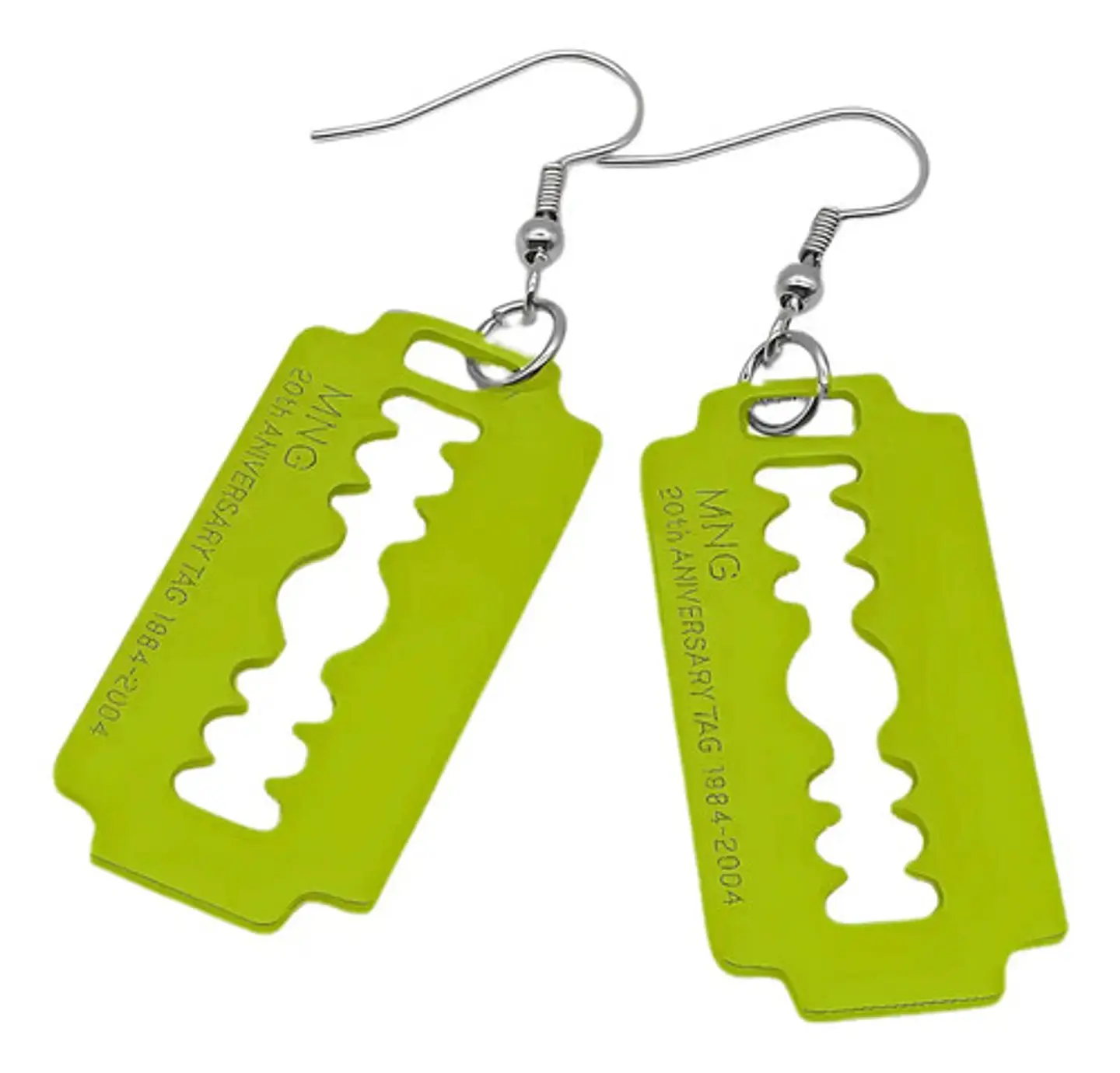 Aretes Pendientes Cuchilla Minora Hoja Afeitar Hombre Mujer 21