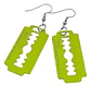 Aretes Pendientes Cuchilla Minora Hoja Afeitar Hombre Mujer - Miniatura 21