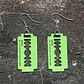 Aretes Pendientes Cuchilla Minora Hoja Afeitar Hombre Mujer - Miniatura 24