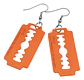 Aretes Pendientes Cuchilla Minora Hoja Afeitar Hombre Mujer - Miniatura 26
