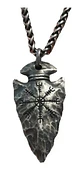 Collar Color Plata Flecha Punta Lanza Vegvisir Acero Hombre - Miniatura 7