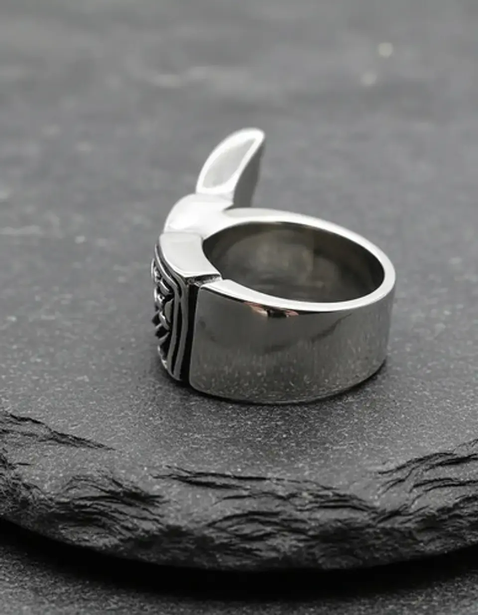 Anillo Ala Soñador Color Plata Acero Inoxidable Para Hombre 3
