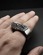 Anillo Ala Soñador Color Plata Acero Inoxidable Para Hombre - Miniatura 4