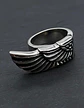 Anillo Ala Soñador Color Plata Acero Inoxidable Para Hombre - Miniatura 5